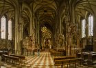 20130828-017  interiéry kostela Stephansdom : architektura, interiér, kotel Stephansdom, panorama